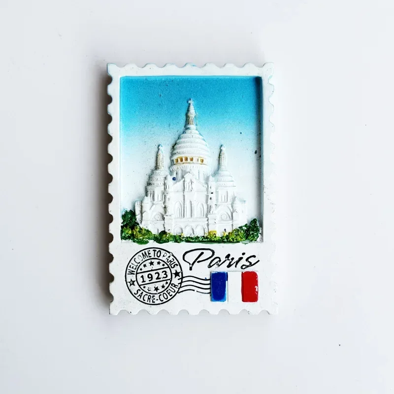 Paris Fridge Magnet Arc de Triomphe Stamp Decoration Message Sticker Crafts Tourism Souvenir