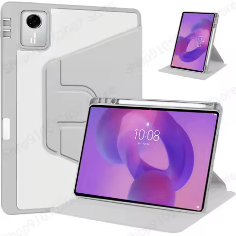 For Lenovo Idea Tab 11 tb336fu Case with Pen Holder 360 Rotating Acrylic Clear Hard Tablet Case For Xiaoxin Pad 11 2025 tb335fc