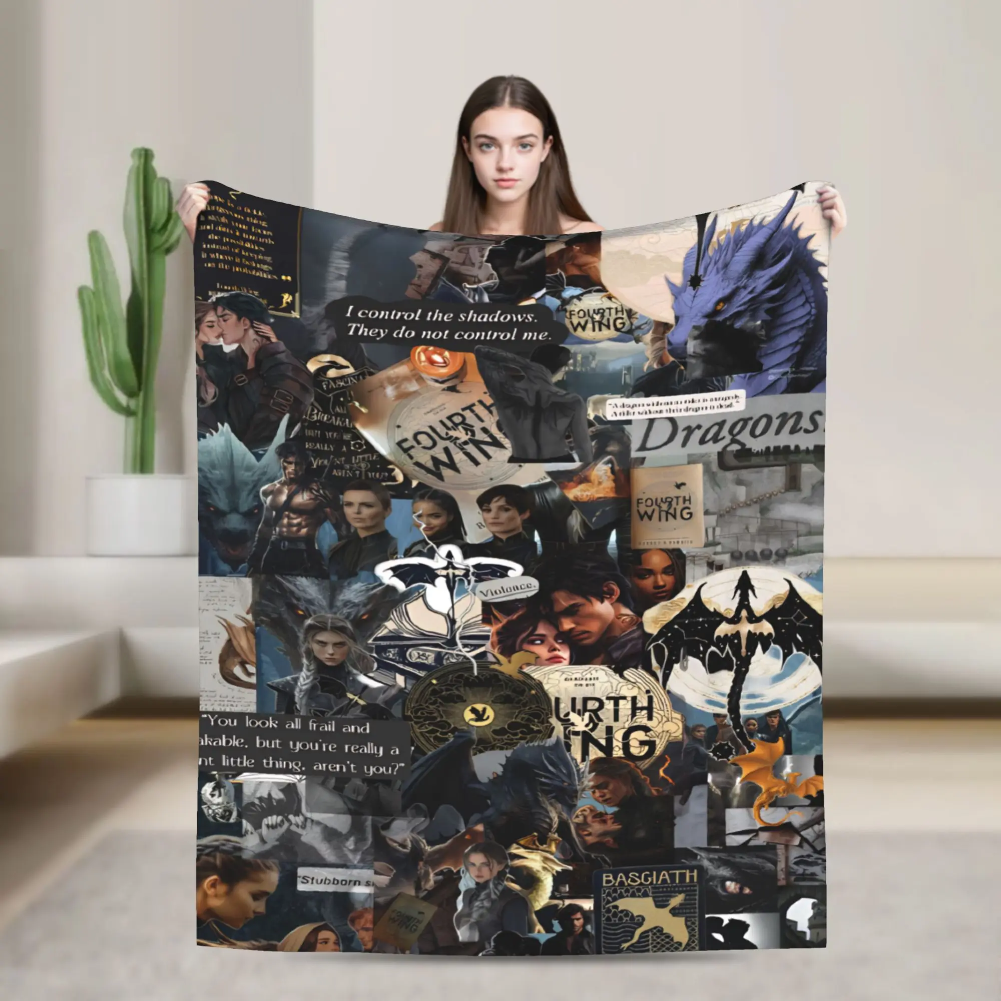 F-Fourth W-Wing Dragon Merch Blankets Lightweight Thin Flannel  Throw Blankets Relax Bedspreads