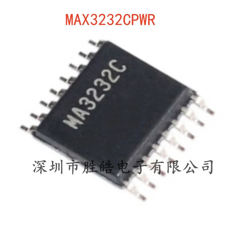 (10PCS)  NEW   MAX3232CPWR   MAX3232   RS-232 Line Driver / Receiver   Chip   TSSOP-16   MAX3232CPWR    Integrated Circuit