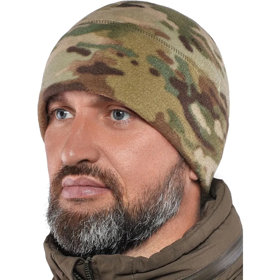 

2SBR 2SABERS Fleece Winter Warm Watch Cap - Mens Outdoor Cold Weather Skull Beanie Hat Black