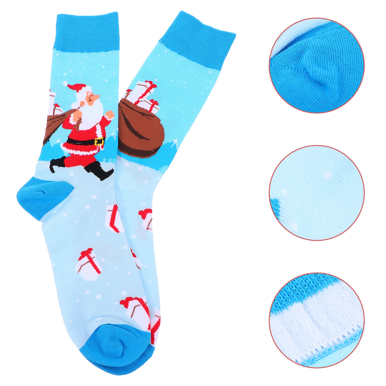 

1pcs 1Pair Christmas Style Mid-Calf Cotton Socks For Men Warm Winter Stockings Festival Gift Xmas Decorative Party Diy Accessory