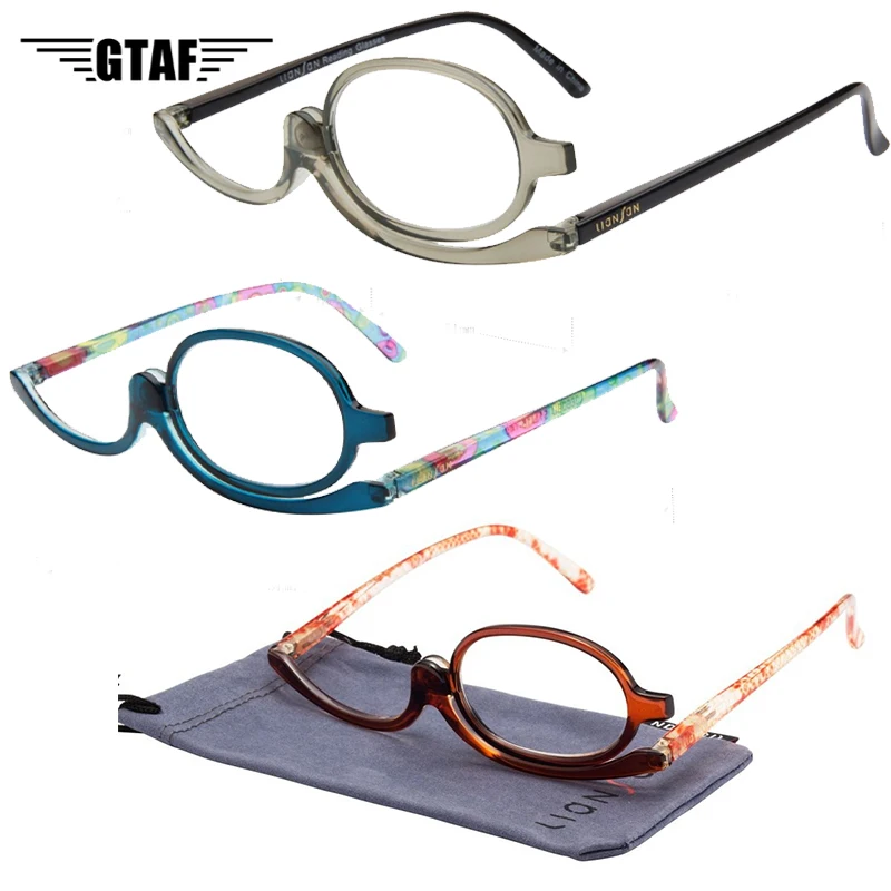 

Women Magnifying Glasses Make Up Reading Glasses Folding Single Lens Presbyopic Eyeglasses Female Spotted Eyewear +1.0 To +4.0