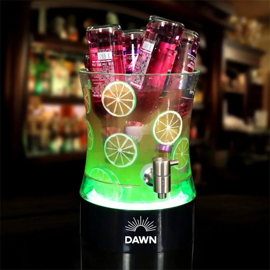 

LED Ice Bucket 3L Wine Cooler Colors Changing Champagne Wine Bucket for Party Home Bar Nightclub Light Up Whiskey Ice Barrel