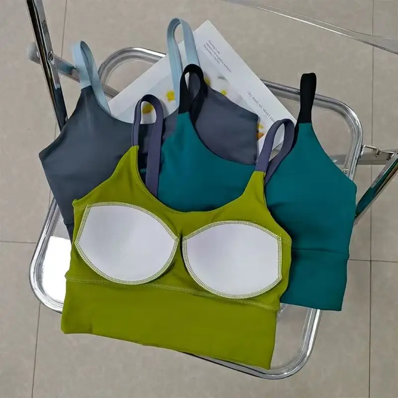 Yoga Hammock Push-Up Sports Bra, Professional Shockproof, Medium to High Impact, One-Piece Fitness Bra for Women