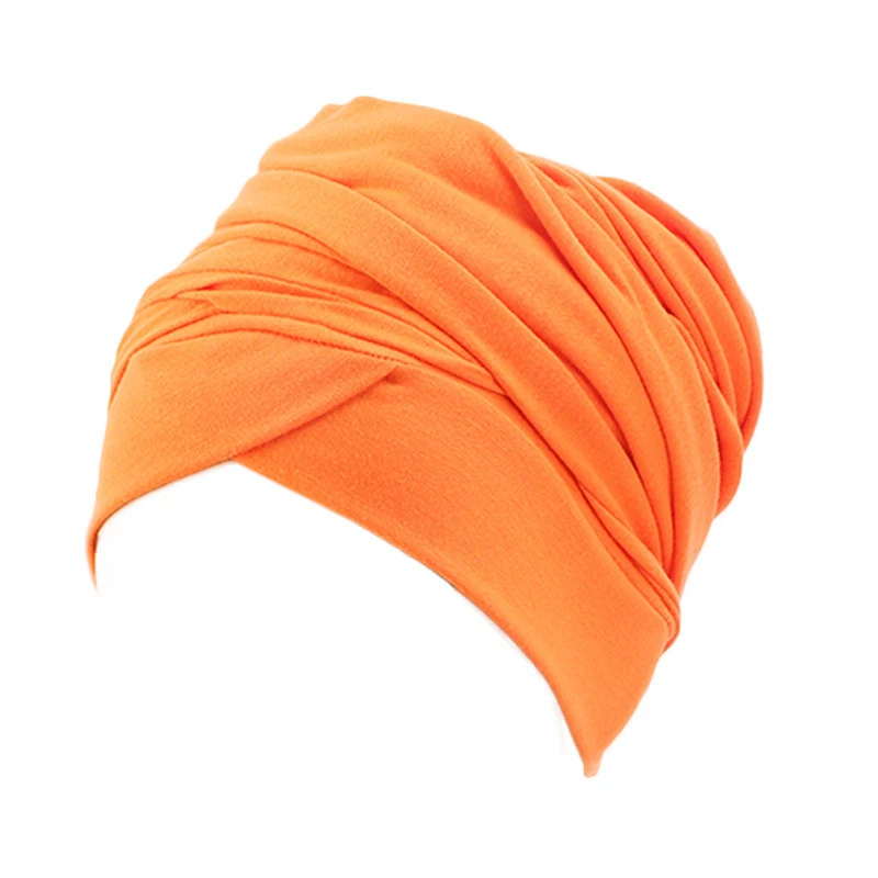 Turban Hijab magique en coton pour femme, écharpe de sauna indienne, tube extra long, enveloppement islamique, perte de cheveux, document solide,