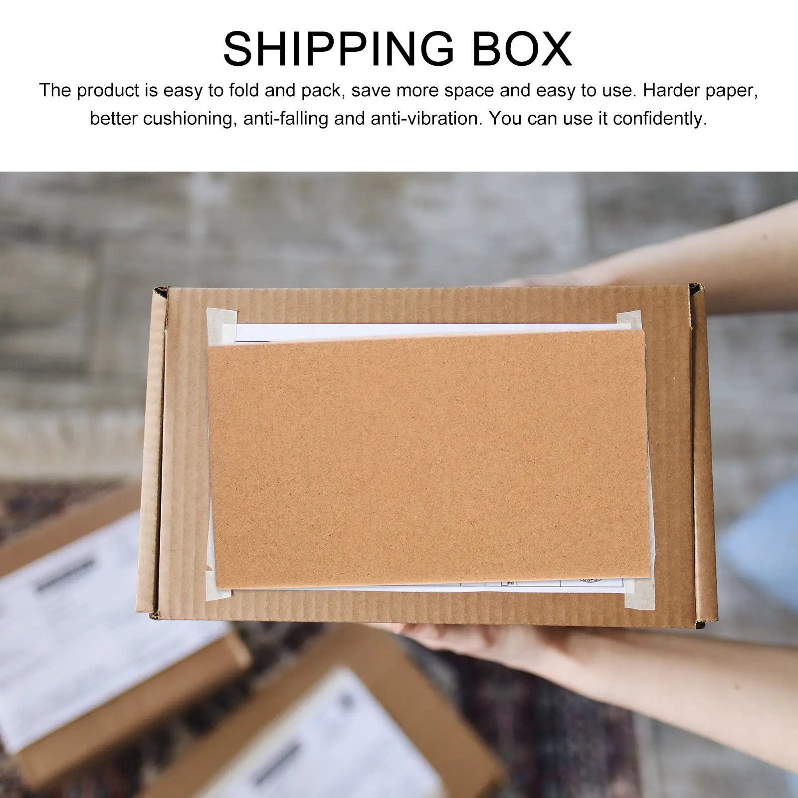 10Pcs Shipping Boxes Thickened Corrugated Cardboard Easy Assemble Storage Packaging Boxes for Small Business Delivery
