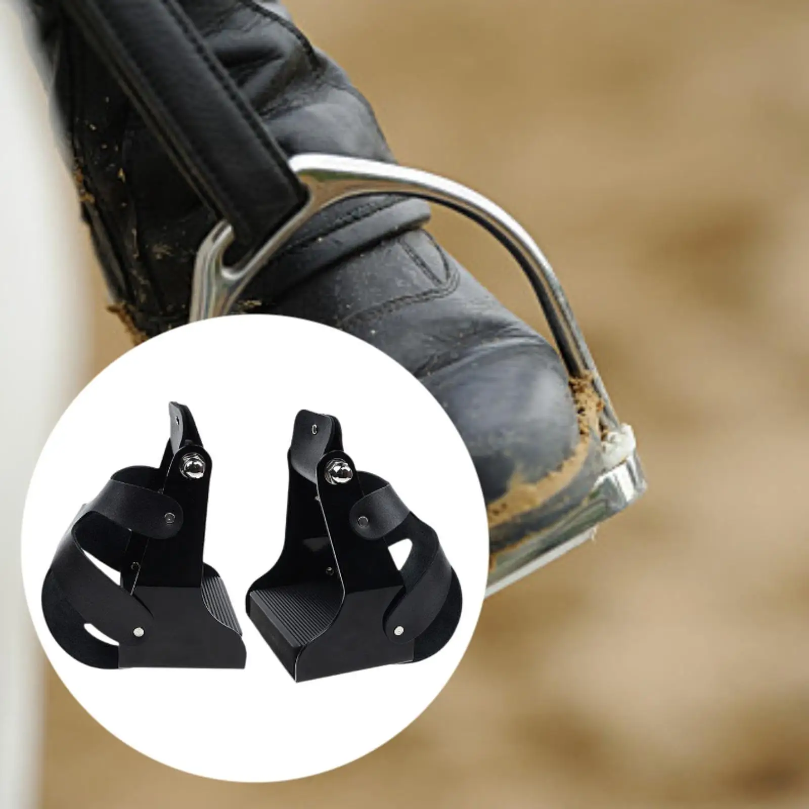 2x Horse Riding Stirrups Accessories with Cover Aluminum Repairing Equestrian Ride Cage Horse Stirrups for Riding Enthusiasts