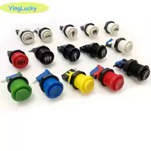 American Style Button with Micro Switch, Arcade Push Buttons, 28mm Mounting Hole, Long Arcade Cabinet, Games Parts, 1 Pc