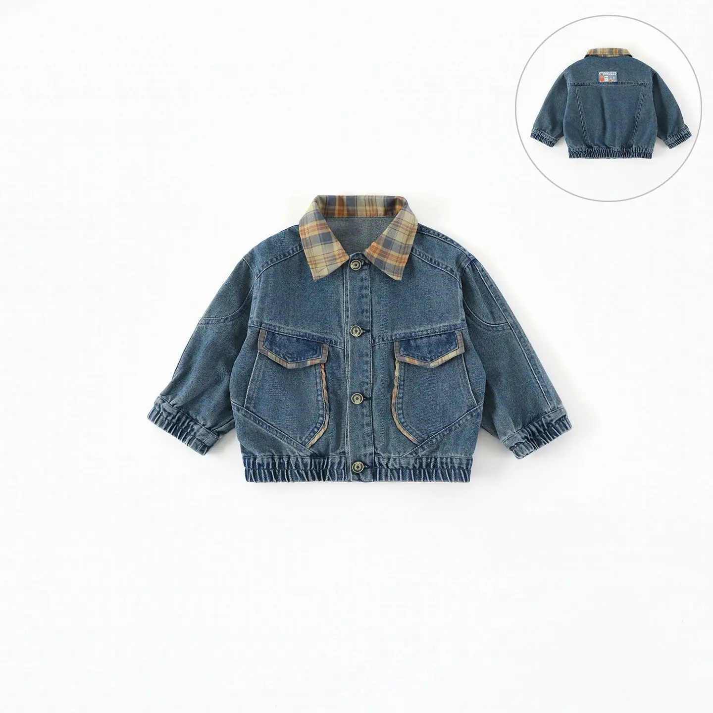 Otoño niño bebé chaquetas de mezclilla para niños y niñas lindo cuello vuelto Jean prendas de vestir abrigo infantil chaqueta de mezclilla suave 2 3 4 5 6