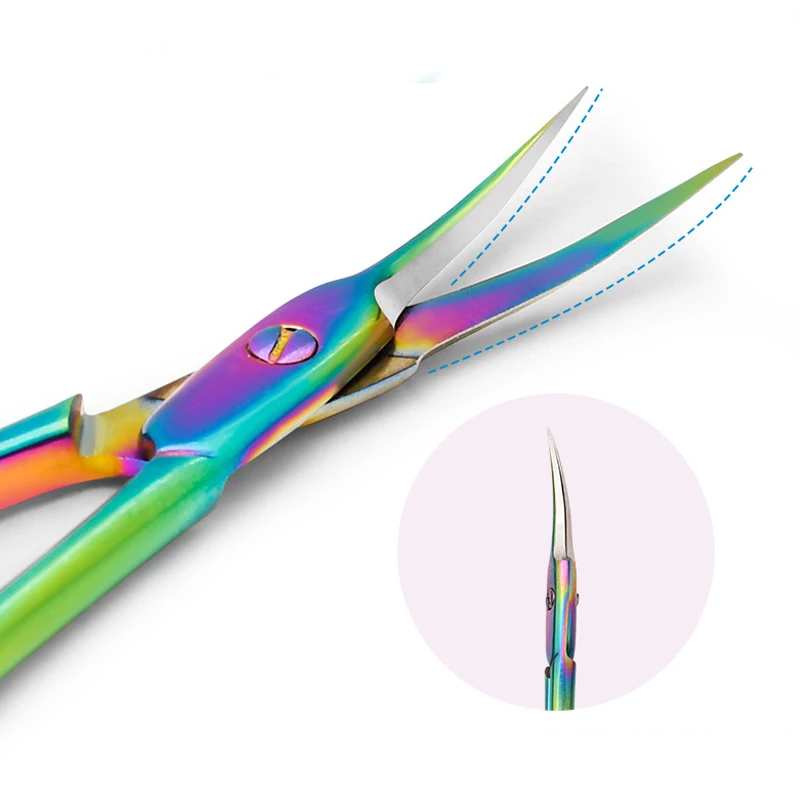 Professional Cuticle Scissors Dead Skin Remover Stainless Steel Extra Fine Curved Cuticle Clipper Cutter Manicure Tools Supplies