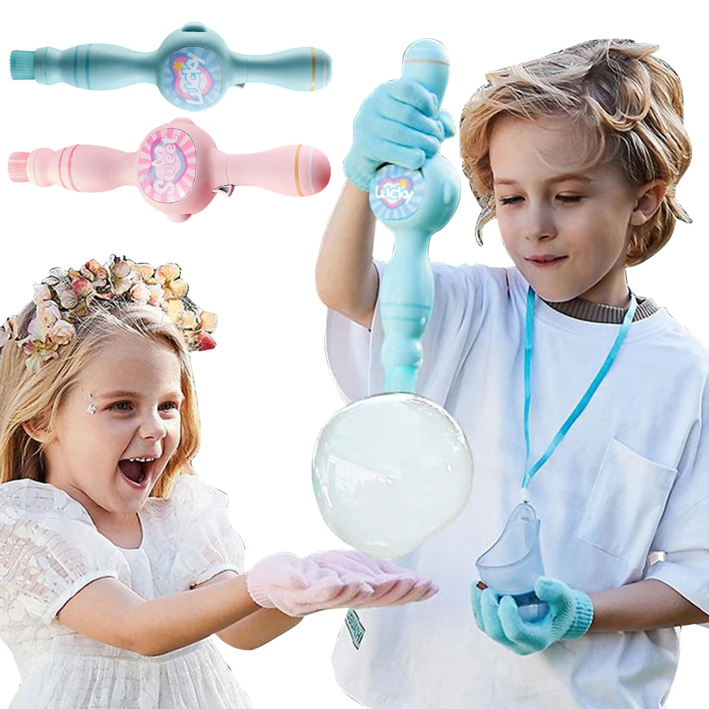 Elastische Rauchblasenmaschine, USB wiederaufladbar, bunte Blasenmaschine, elastischer Blasen-Nebelstab für Kinder