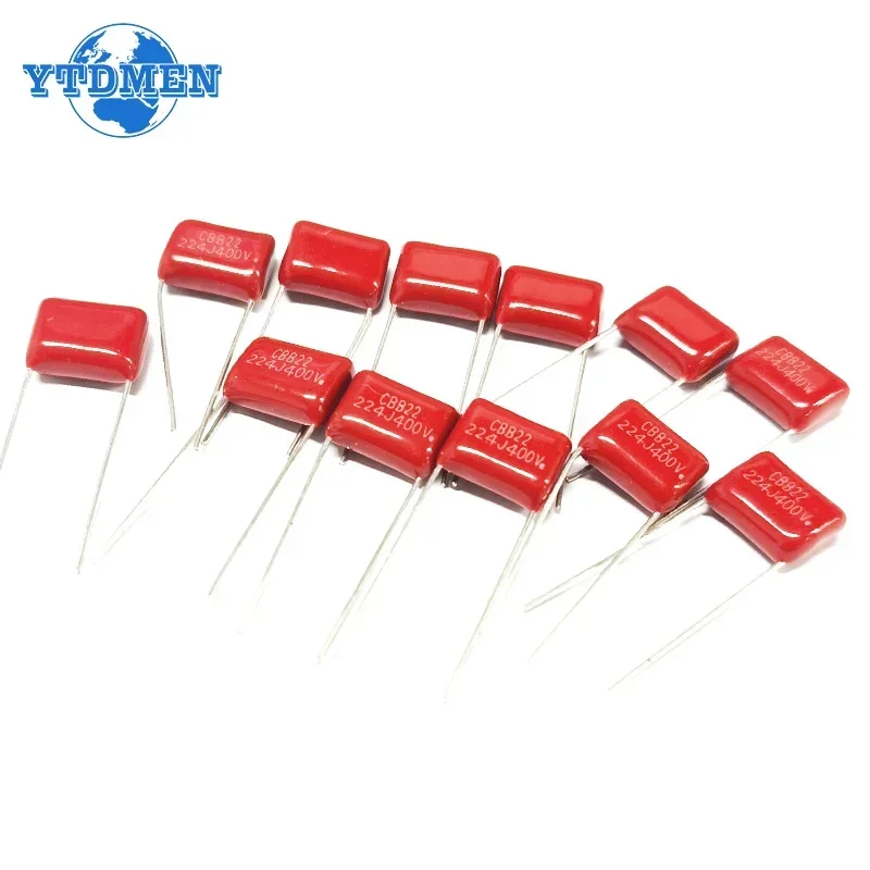 20 adet 400V CBB polipropilen film kondansatör 104 103 105 223 224 334 335 473 474 684 0.1UF 0.01UF 1UF CBB kondansatör kiti