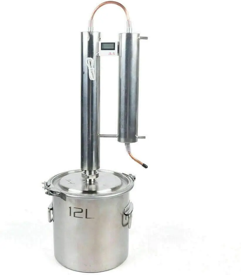 12L/3Gallon Semi-Automatic Alcohol Distiller Home Brewing Kit Wine Making Tool Stainless Stee