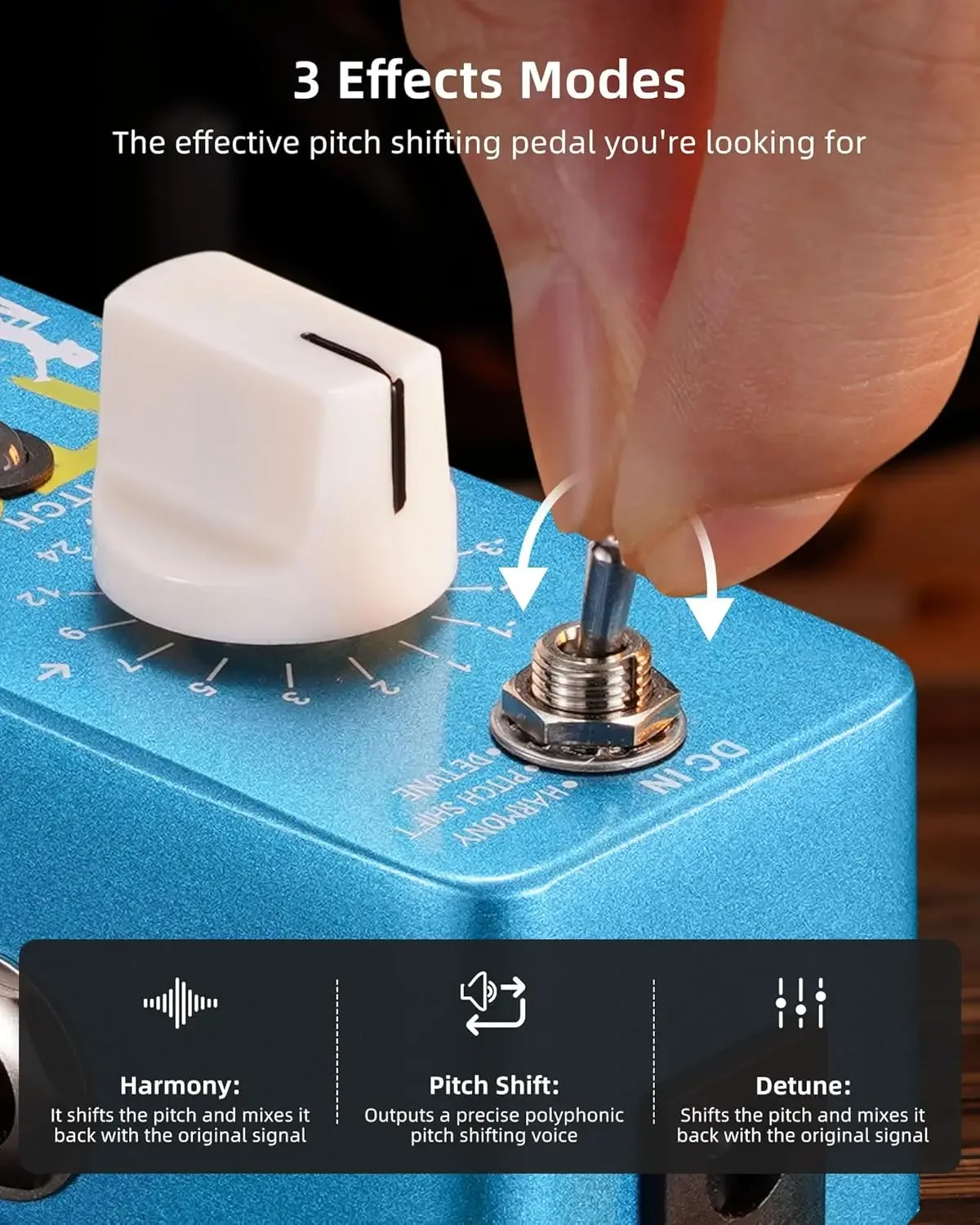 

Lekato Digital Octave Guitar Drop Pedal for Guitar Bass Mini Pitch Shifter Pedal Harmonizer Guitar Pedal Pitch Box Harmonizer