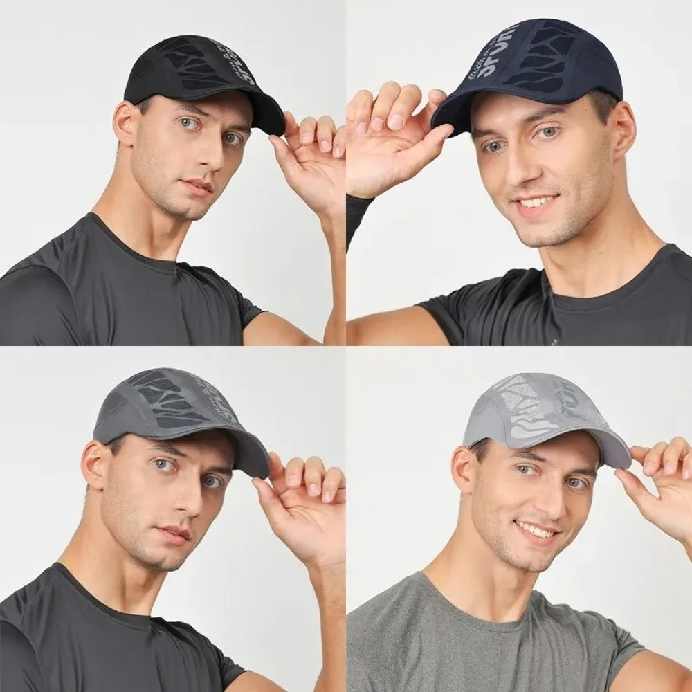 New Letter Print Quick Dry Hat Breathable Quick Dry Breathable Mesh Cap Net Mesh Sunshade Sun Hat Golf Driving