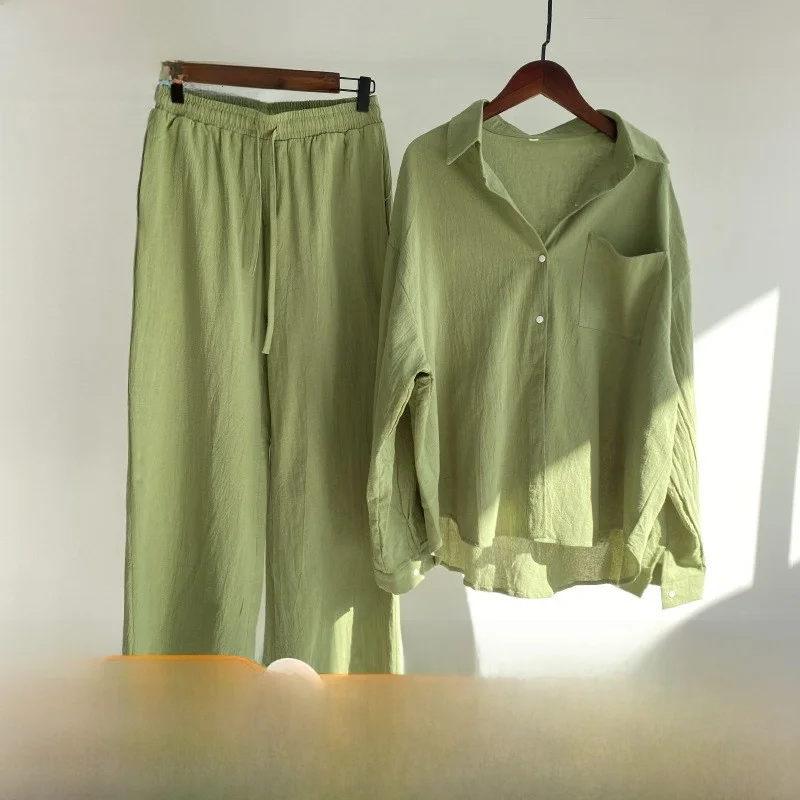 

Женский модный костюм из хлопка и льна с высокой талией, лето 202, другое материал 00% женский премиум-класса irt