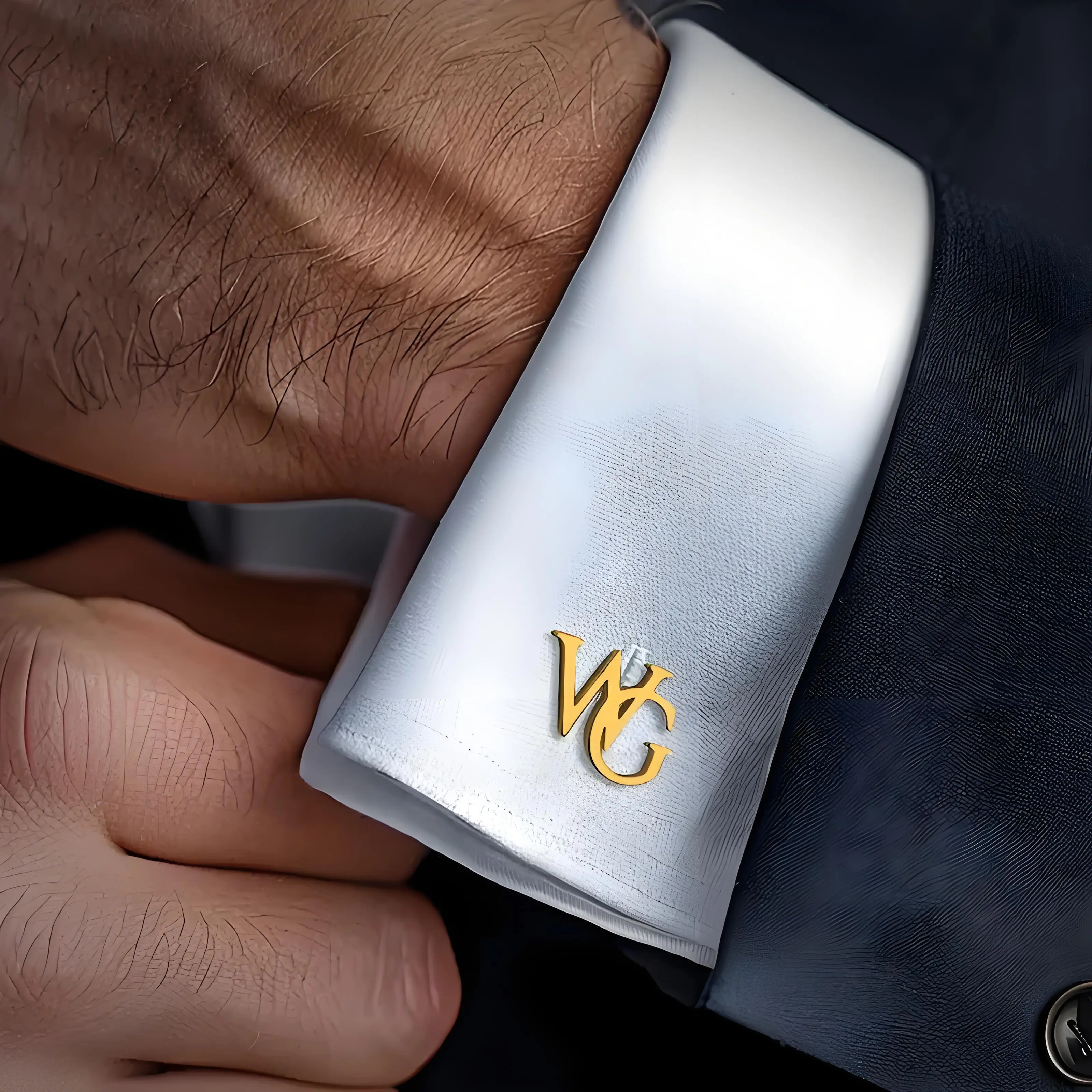 Personalized Initial Monogram Cufflinks, Stainless Steel Custom Men's Jewelry, Elegant Gentleman Shirt Accessory, Ideal Gift