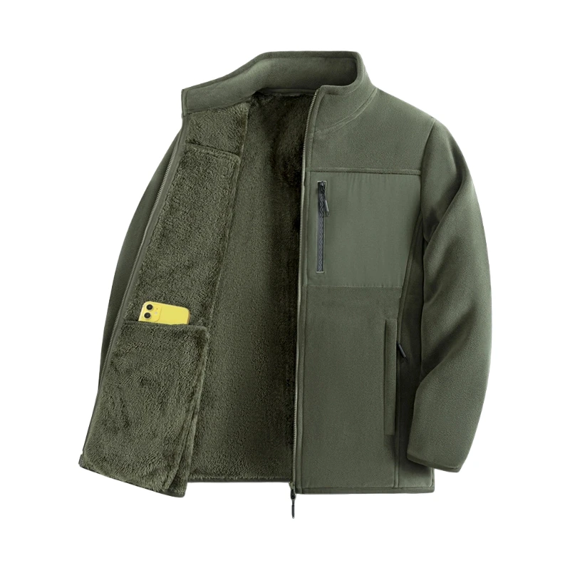 

Men Winter Bomber Hoodies Tactical Softshell Fleece Hiking Hoodies Soft Polar Fleece Jacket Thickened Cardigan Hoodies JJ603