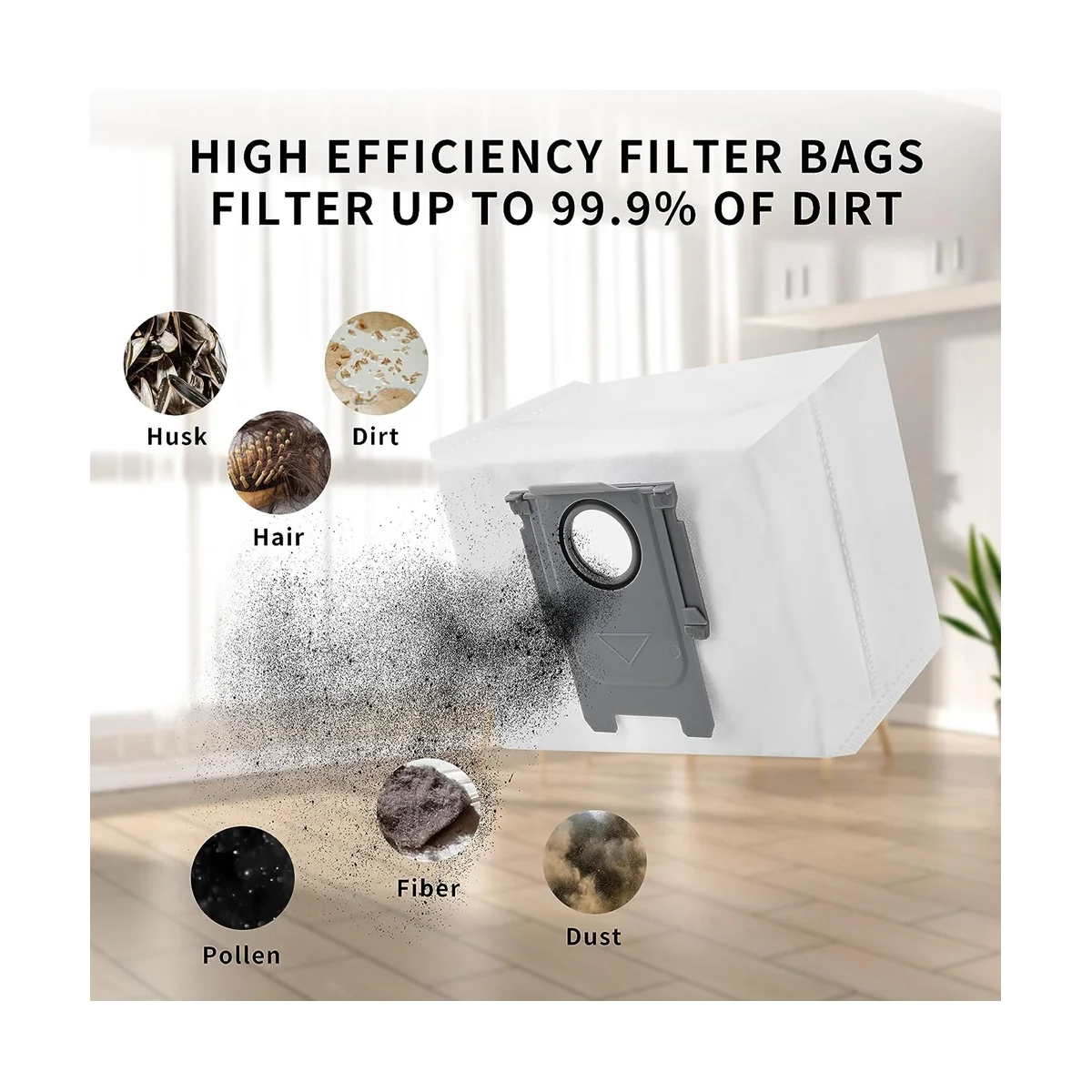 مكنسة كهربائية حقيبة استبدال ل Roborock ، أكياس الغبار ، S8 زائد ، S8 برو الترا ، S7 MaxV الترا ، Q5 ، Q5 + ، Q7 زائد ، Q7 ماكس زائد ، 12 قطعة