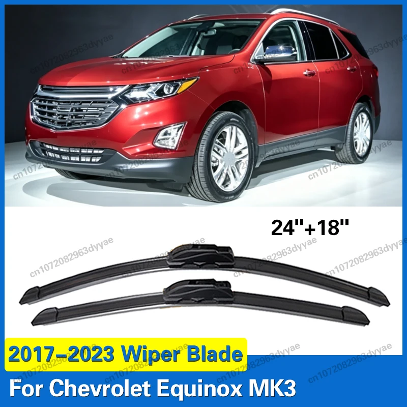 

2PCS Car Front Wiper Blades For Chevrolet Equinox MK3 2017-2023 3rd Gen 3 Holden Windshield Windscreen Accessories 24"18"