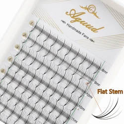 AGUUD 5D/7D/9D Spike Premade Fans Cluster Eyelash Extension Flat Base Wispy Russian Volume Fans Flat Stem Lashes Extension