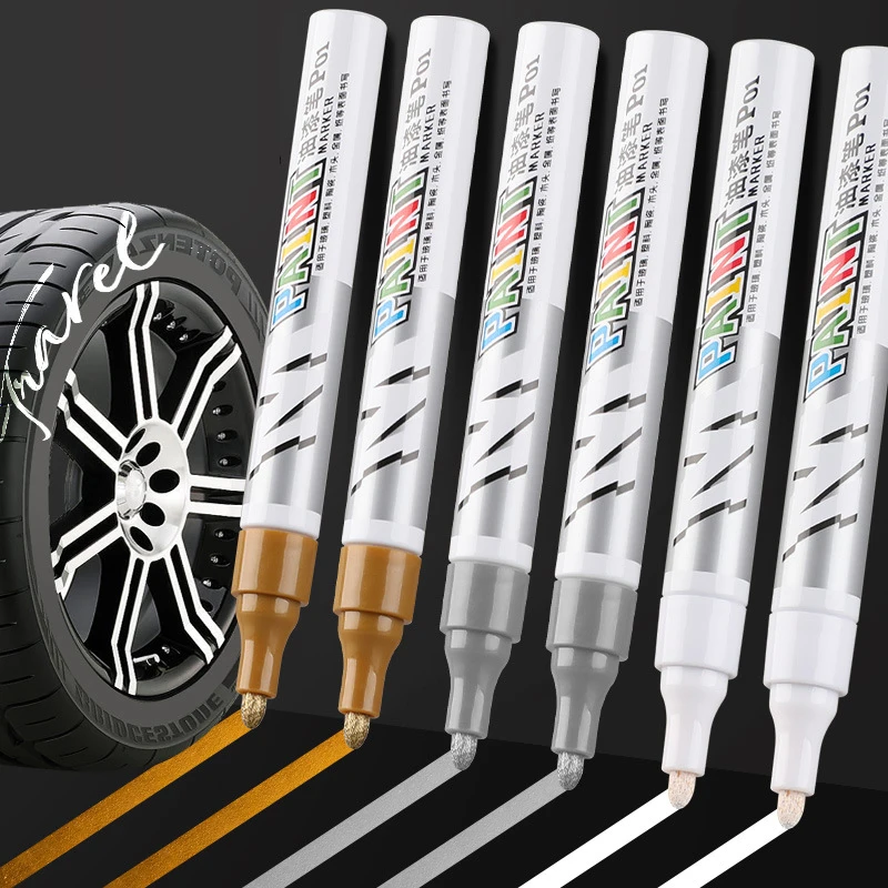 

2PCS Tyre Paint Pens Waterproof Permanent Painting Marker Pen for Bike Motorcycle Tire Markers Pens Waterproof