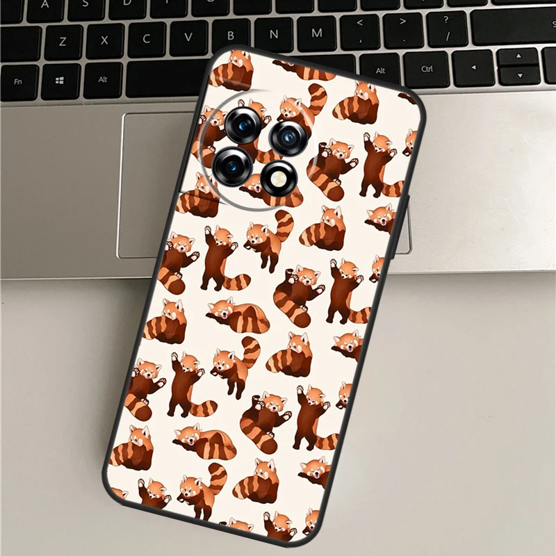 Red Panda Cute Animal Case For OnePlus Nord 2 2T CE2 Lite N10 N20 Cover For OnePlus 11 9 10 Pro Ace 2 8T 9RT 10T