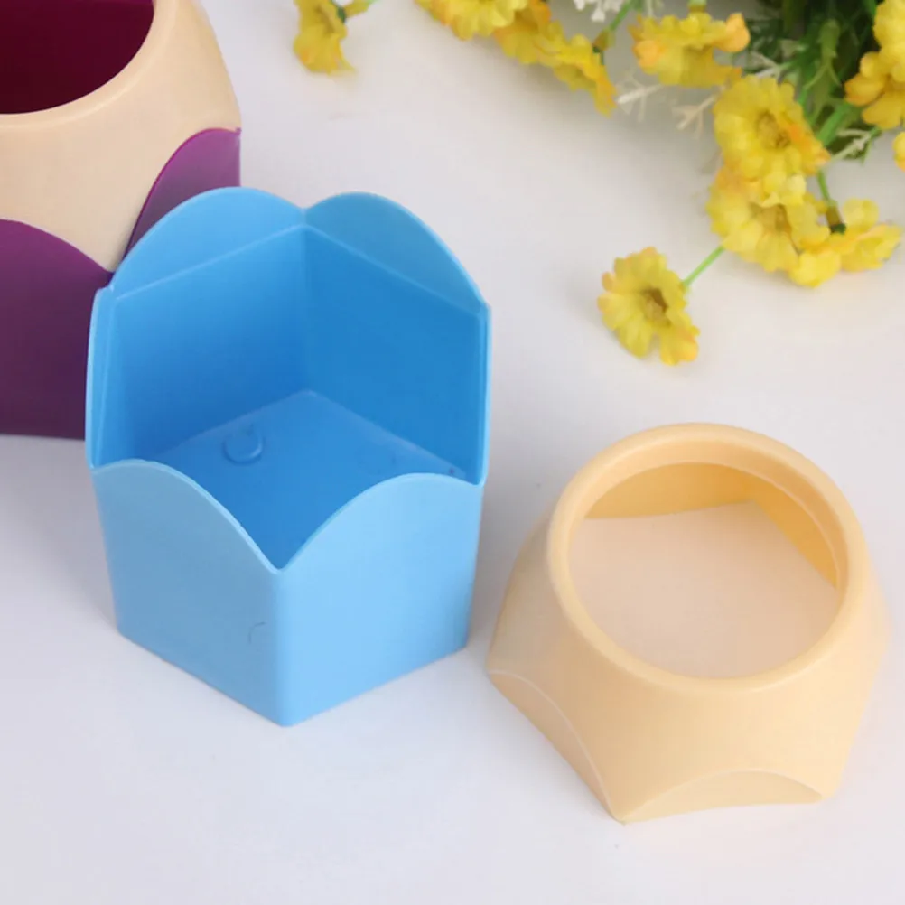 8Pcs Exquisite Pencil Shaped Pen Holder ABS Material Desktop Organizer for Pens Makeup Brushes Crayons Colorful Pencil Dispenser