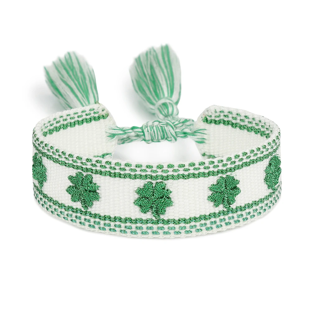 Four-Leaf Clover Woven Bracelets Lucky Friendship Bracelet Women Jewelry