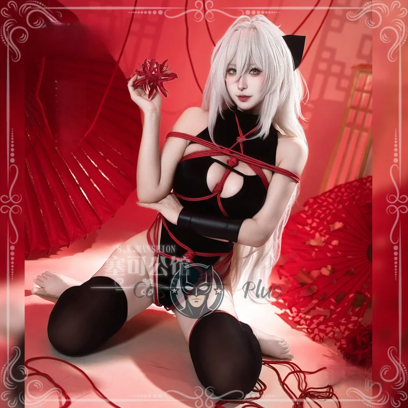 

Игра Azur Lane Sakura Косплей Костюм Сексуальное Платье Черный Комбинезон Красная Веревка Униформа Хэллоуин Карнавальная Вечеринка Женская Одежда Новая