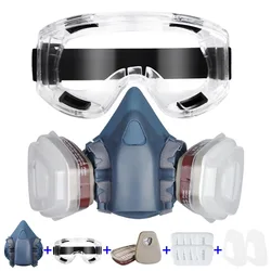 7 In 1/15 In 1/17 In 1 Industrial Painting Spraying Respirator Gas Mask Suit Safety Work Filter Dust Face Mask Replace 7502