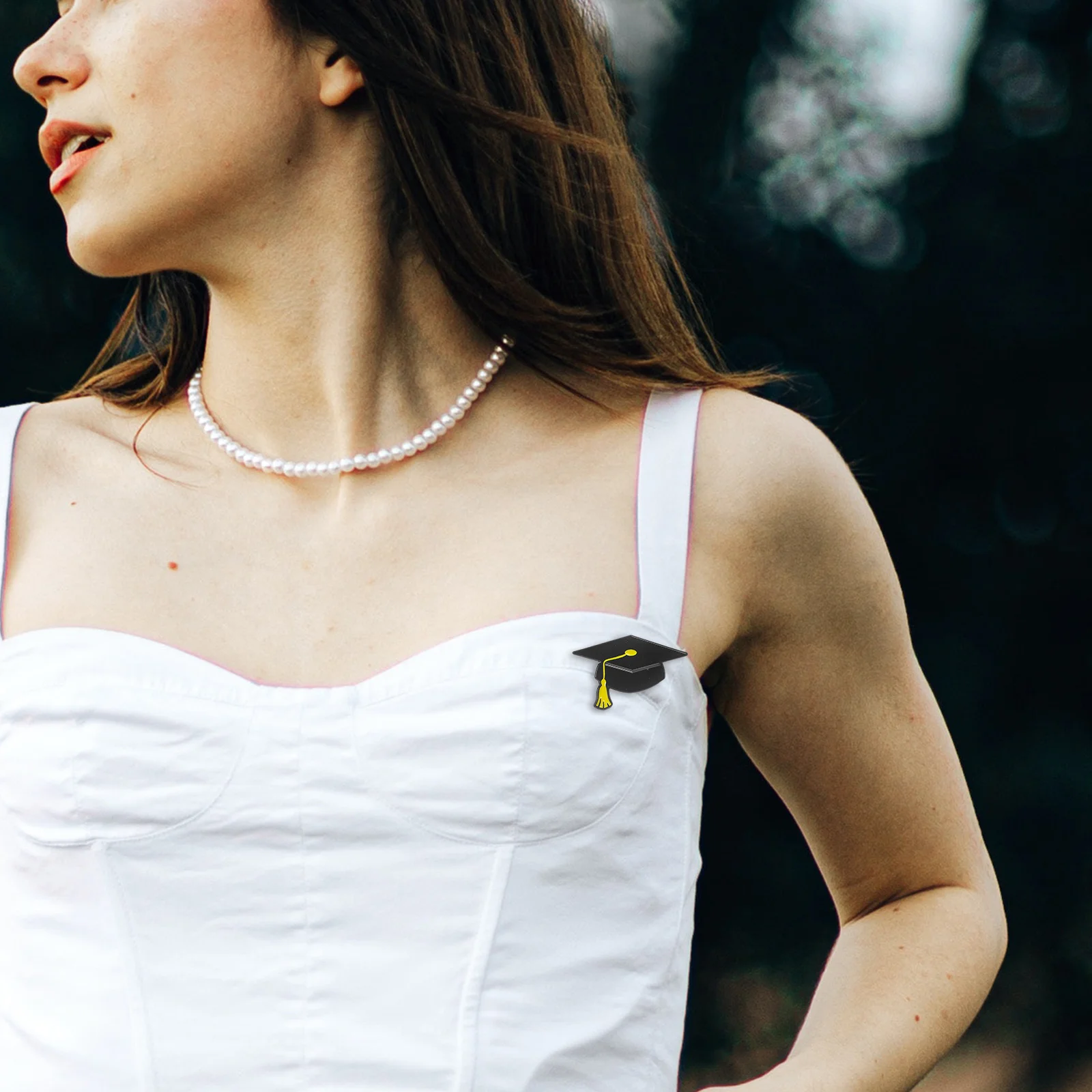 2 قطعة قبعة التخرج بروش دبوس سبائك معدنية دائم الزخرفية التلبيب دبوس ل الدعاوى البلوزات القبعات حقائب اليد قبعة التخرج بروش #2