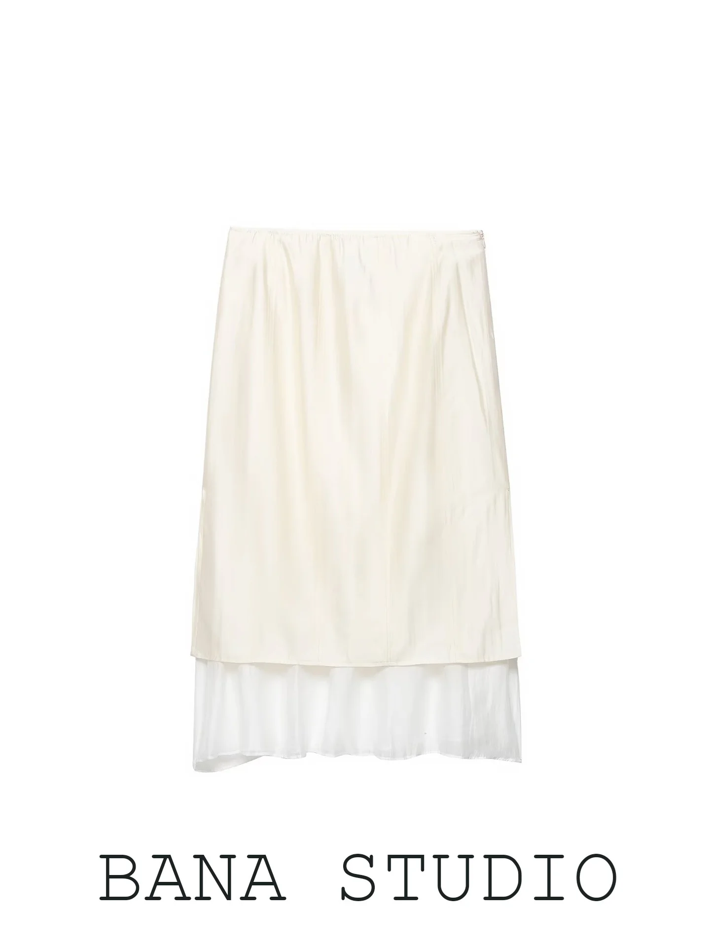 BANA Women's High Waist Straight Leg Midi Skirt Casual Style Patchwork Midi Skirt City Commute Daily Travel Shopping Date
