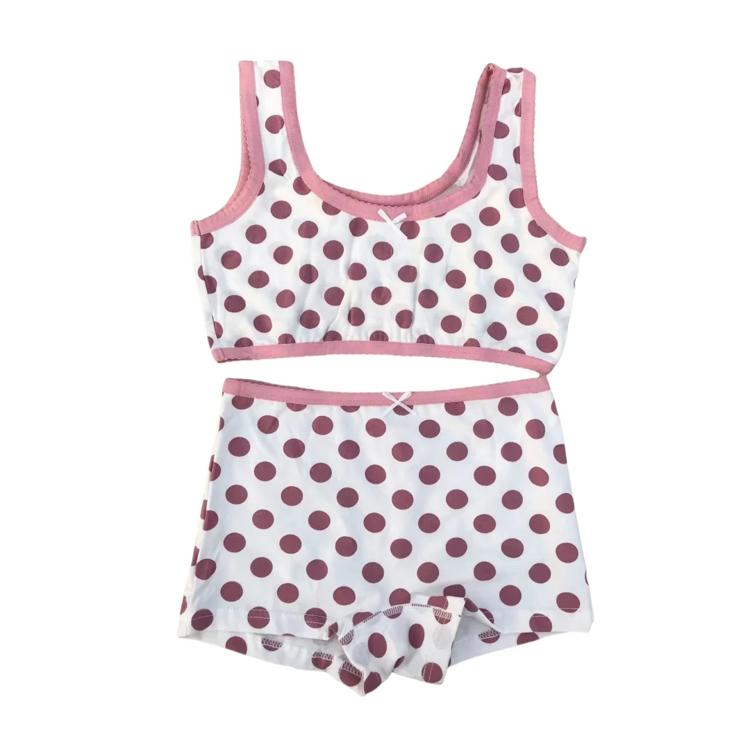 Mädchen-BH-Boxershorts-Set, niedliche Blumen-Erdbeer-Drucke, Teenager-Unterwäsche, Größe 130–160, große Mädchen-Unterwäsche, BH-Höschen-Set – Detail 27