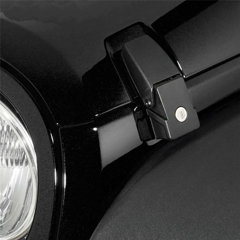 

1Set Car Engine Lock Hood Latch Catch Cover With Keys For Jeep Wrangler JK Unlimited 2007-2017