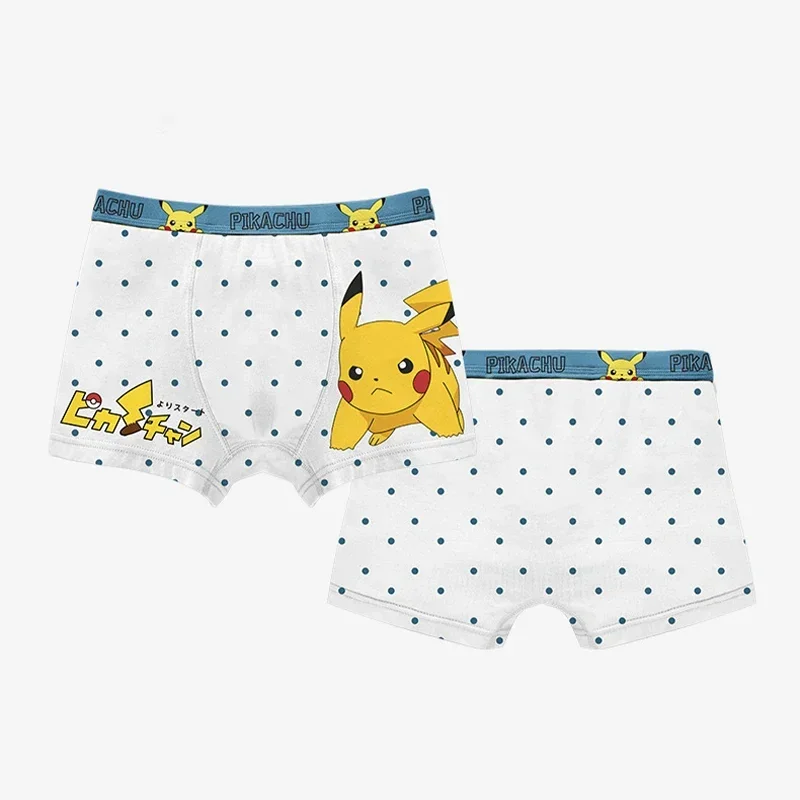 Pokemon Pikachu Children Cotton Underwear Cute Printing Panties Kids Short Boxer Briefs Cartoon Print Summer Boy Underwear