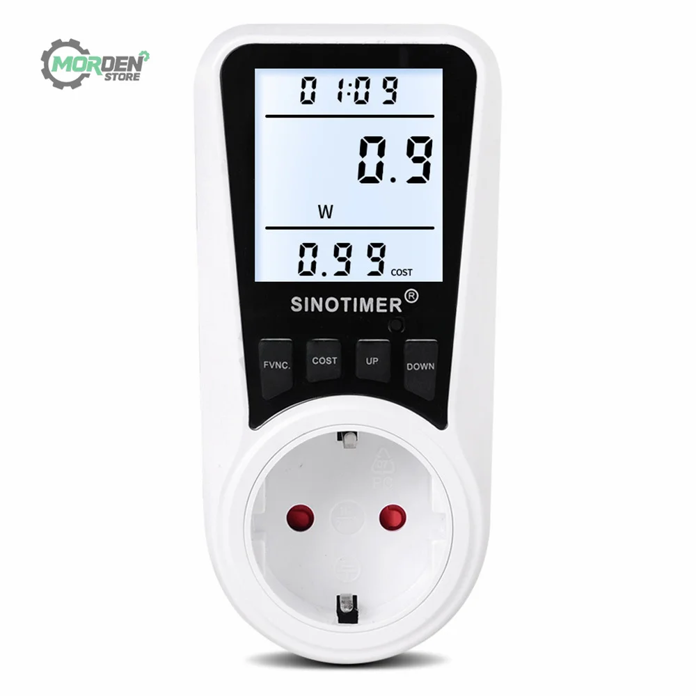 Electrical Usage Monitor Energy Power Consumption Wattmeter Plug-in Socket Power Kilowatt Wattage Meter for Home Appliance Tool