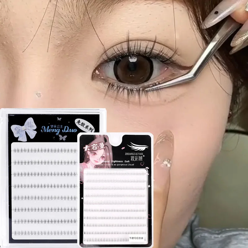 ナチュラルフェアリーエアセグメント、ローリーまつげ、マンガボトムベルト、メイクアップツール、8または10行