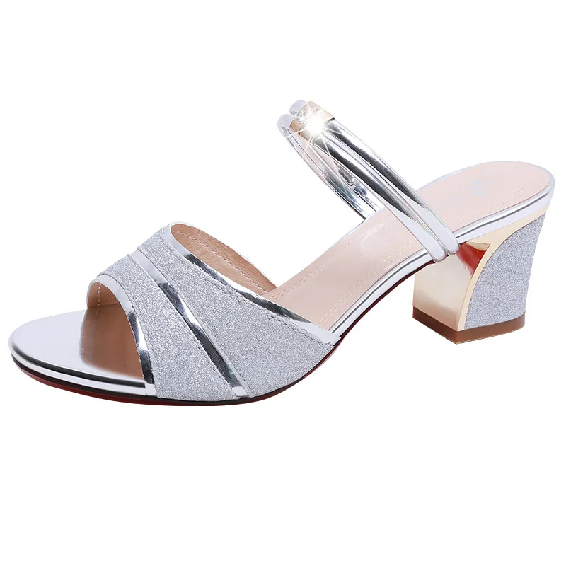 Women Sandals Shoes Slippers Summer Style Wedges Pumps High Heels Peep Toe Slip on Bling Fashion Gladiator Shoes Woman Sandalias