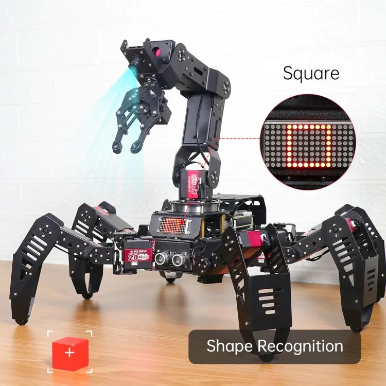 SpiderPi Pro Hexapod Smart with AI Arm Powered by Board for Raspberry Pi 4GB