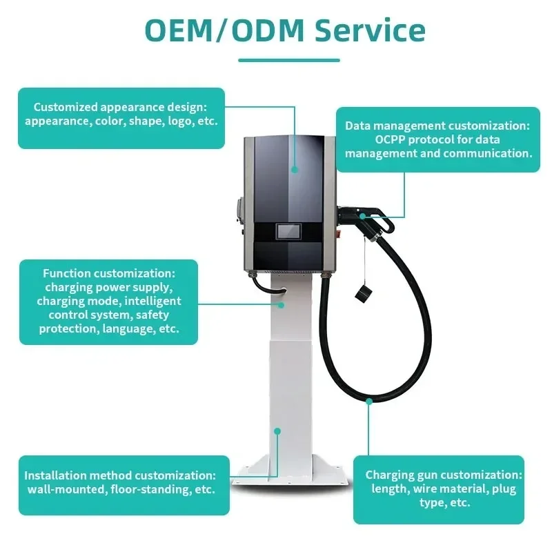 OEM Wall Mounted 20KW DC Charger Single Gun CCS1 Ocpp 1.6 Fast DC Electric Car Charging Station