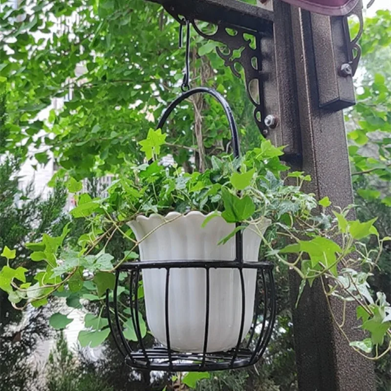 إطار سلة معلق من حديد الأوركيد المعلق باللون الأخضر، إطار وعاء الزهور المعلق لتطبيق غرفة المعيشة