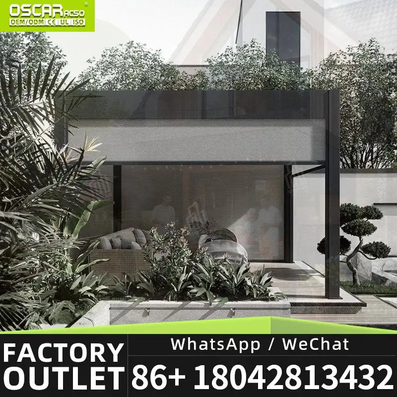 Outdoor Garden Modern Waterproof Aluminium 3X3m 3x4m Bioclimatic Louvered Pergola for Patio Balcony Backyard pergola