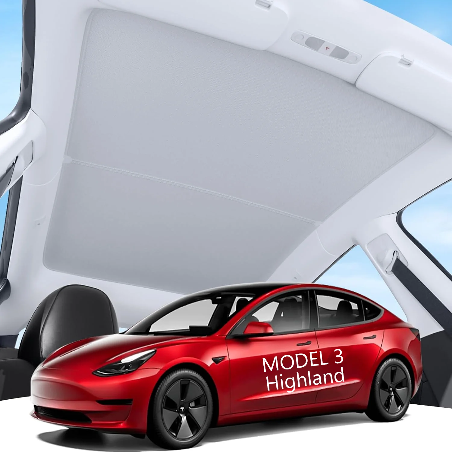 

Sunshade Magnetic Suction Clip Sunroof 2026 For Tesla Model 3 Highland Model Y Juniper Heat Insulation Class Roof Sun Shade