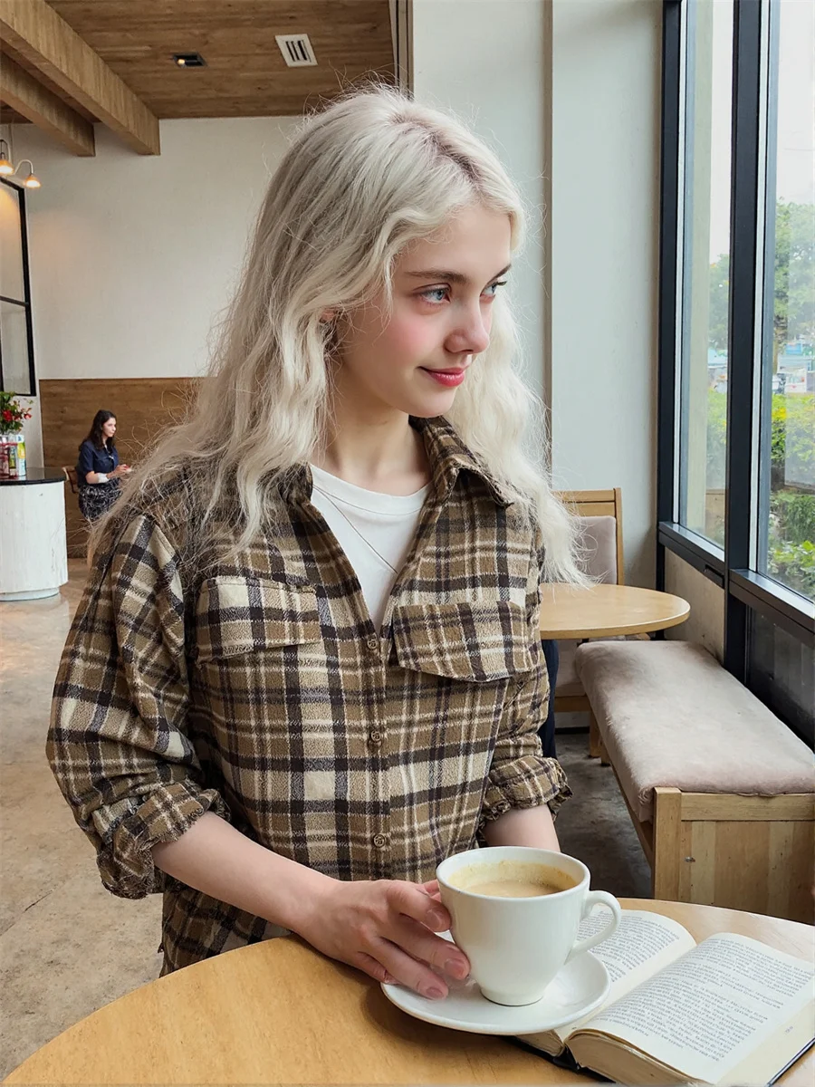 قمصان نسائية واحدة الصدر على الطراز الكوري بفتحة خلفية تصميم مثير بأزرار أمامية كاجوال بسيطة أساسية بلوزات علوية للسيدات #1