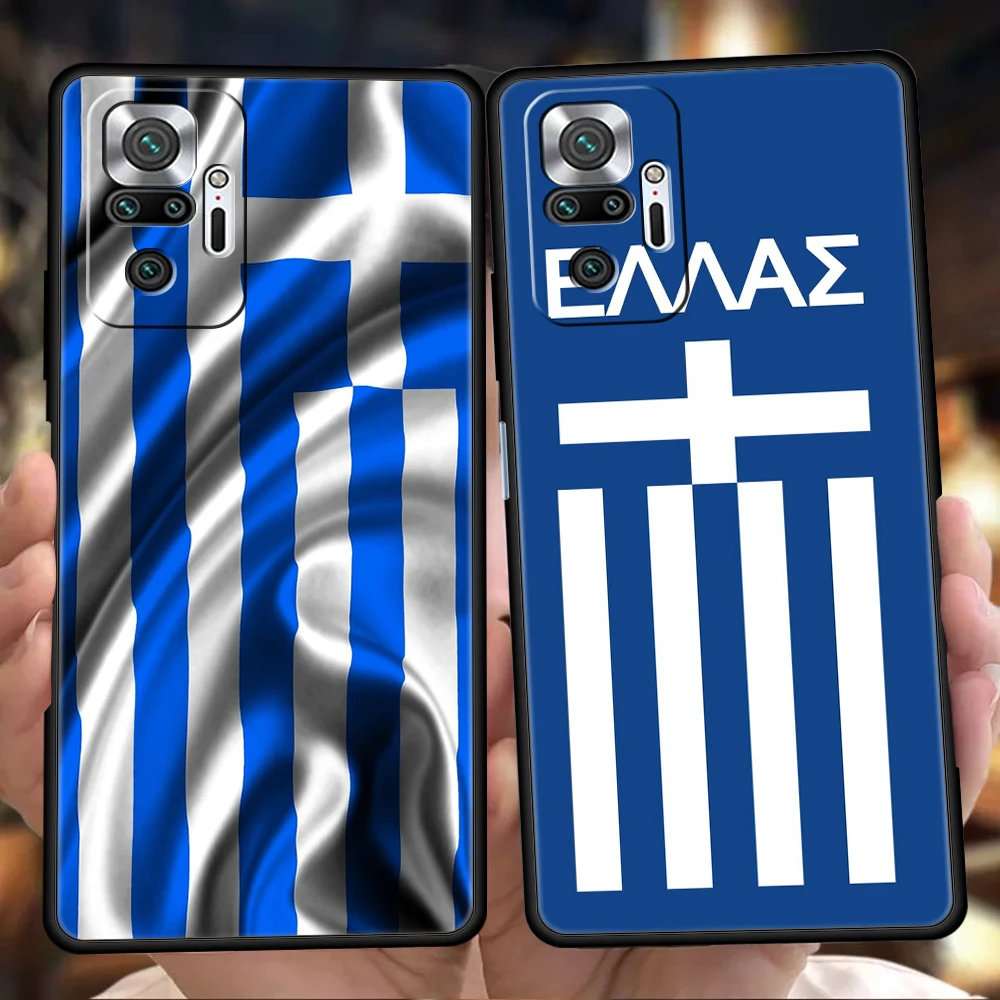 Greece Greek Flag Phone Case Cover for Redmi 14C 10C Note 14 13 12 10 11 Pro Plus 7 8T K40 K50 Gaming Pro Plus 5G Soft TPU Shell
