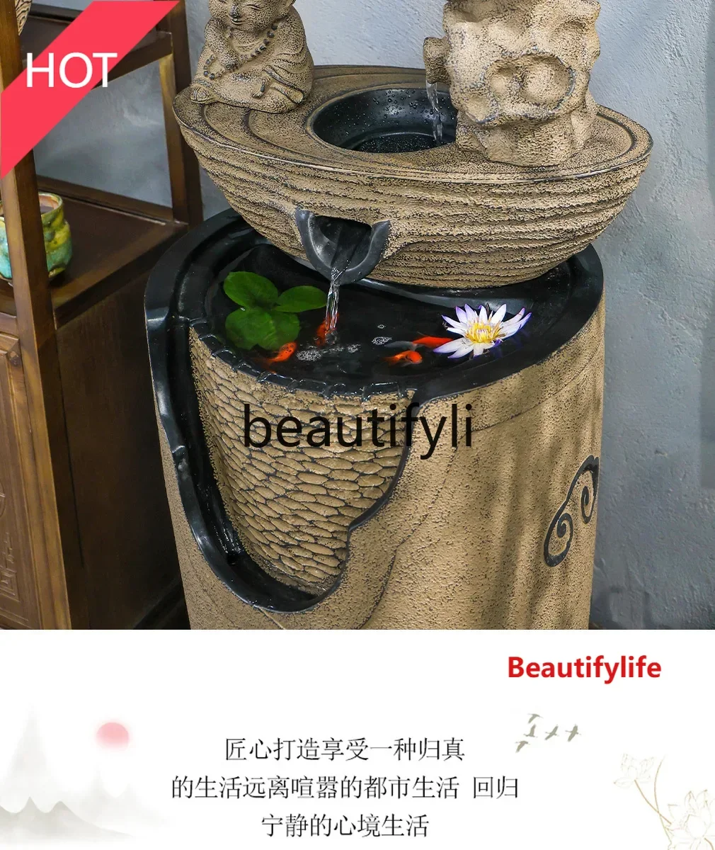 

Новый китайский стиль, украшение из струящейся воды, рокарий, аквариум, циркуляция воды, клуб, домашний офис, чайная комната LHY26