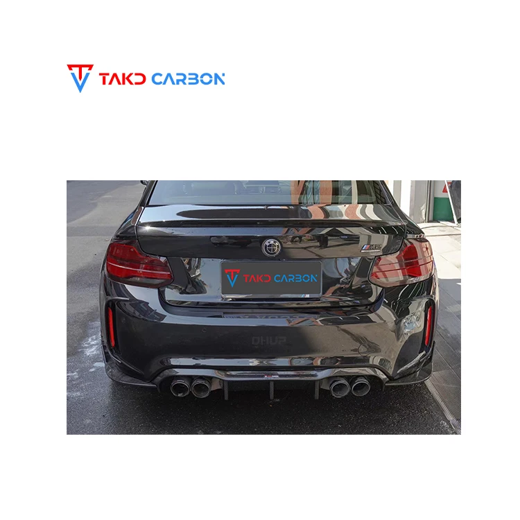 

TAKD Carbon Real Car Data Development Dry Carbon Fiber Rear Bumper Lip Diffuser Universal Rear Spoilers for bmws M2C F8X