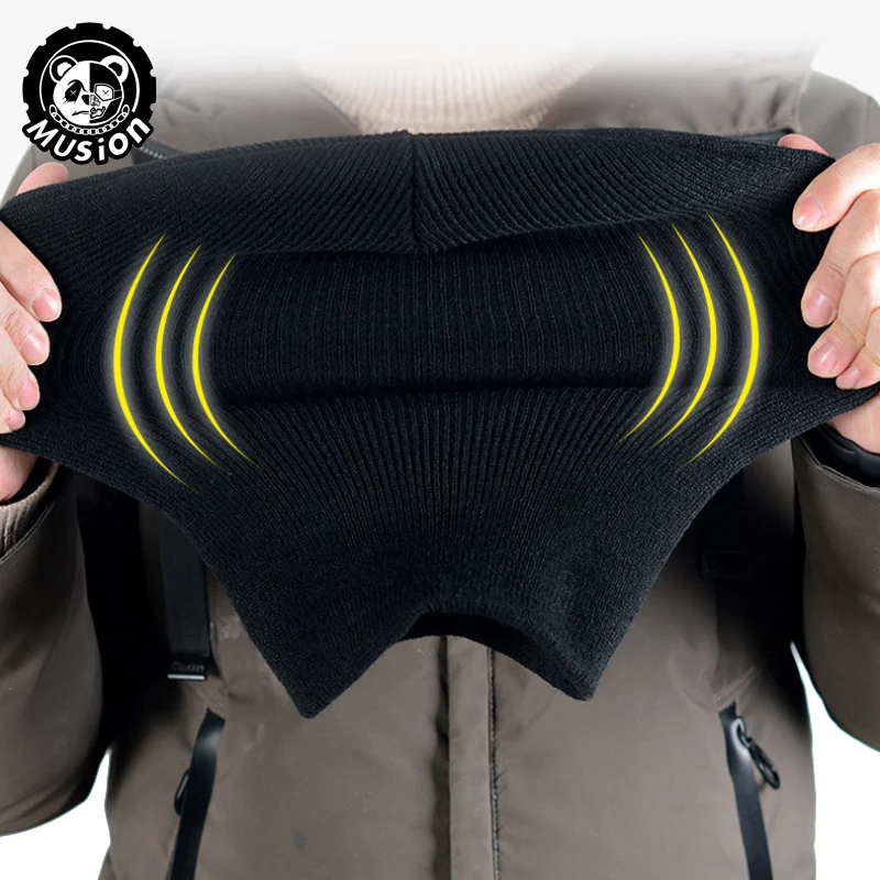 Pasamontañas Musion de 3 agujeros para montar en Ninja, máscara a prueba de viento, diseño elástico cálido a la moda, para montar en motocicletas, acampar, juego de rol, 1 ud.